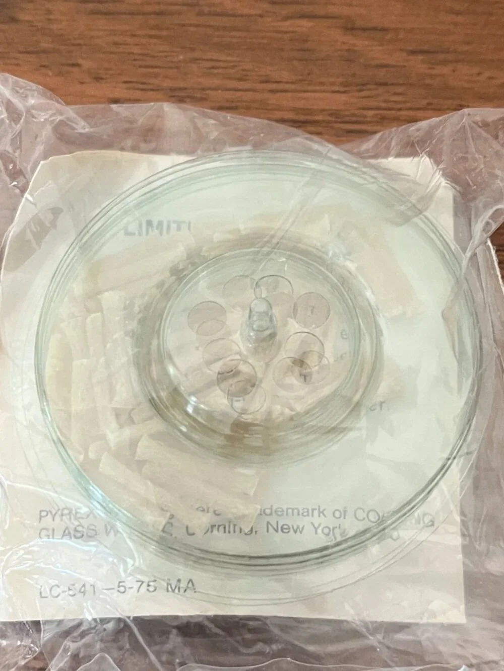 Vintage UN-CANDLE Floating PYREX Corning Clear Tall Glass Candle 9